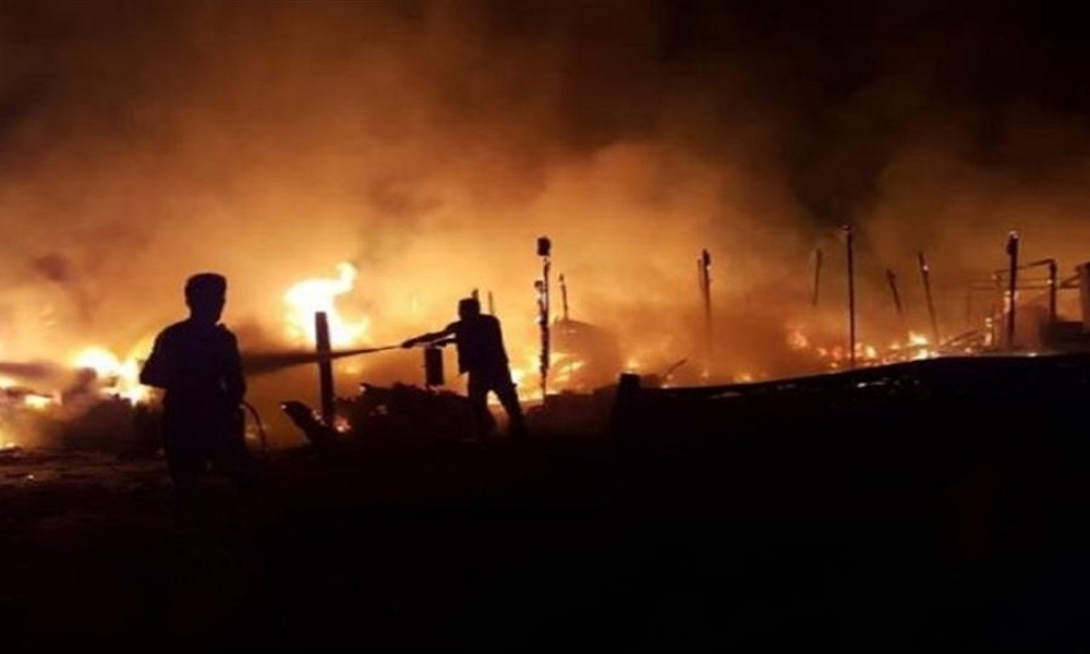 بالفيديو:-النيران-تلتهم-مخيمًا-رمضانيًا-في-عرسال